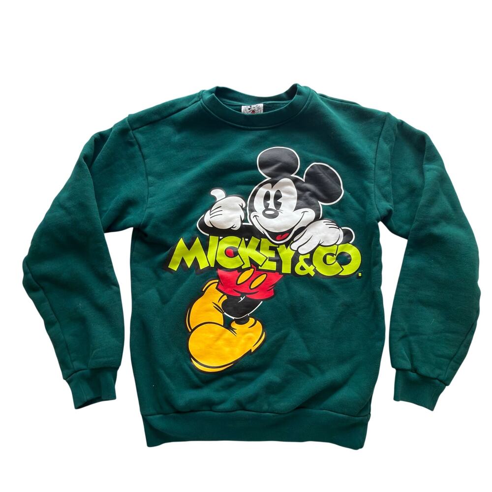 Vintage 90’s Disney Mickey & Co Green Pullover Sweatshirt Unisex  Size M